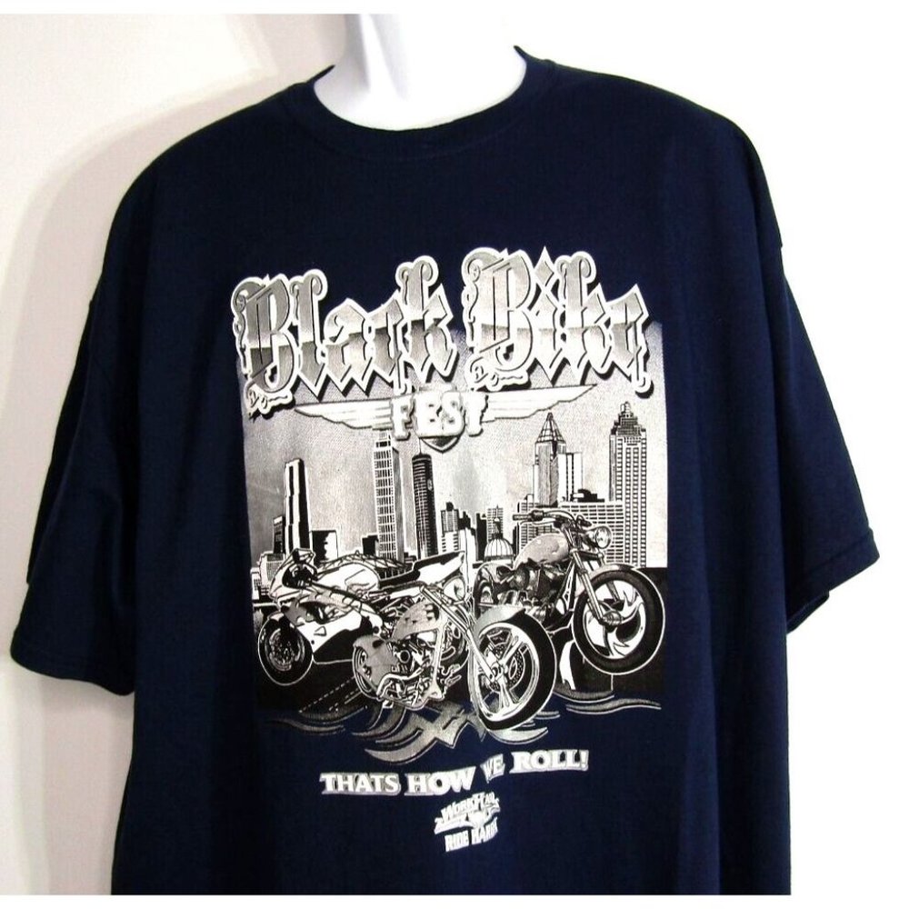Black Bike Fest T Shirt Men's Size 2XL Atlantic Beach SC/Daytona Beach FL